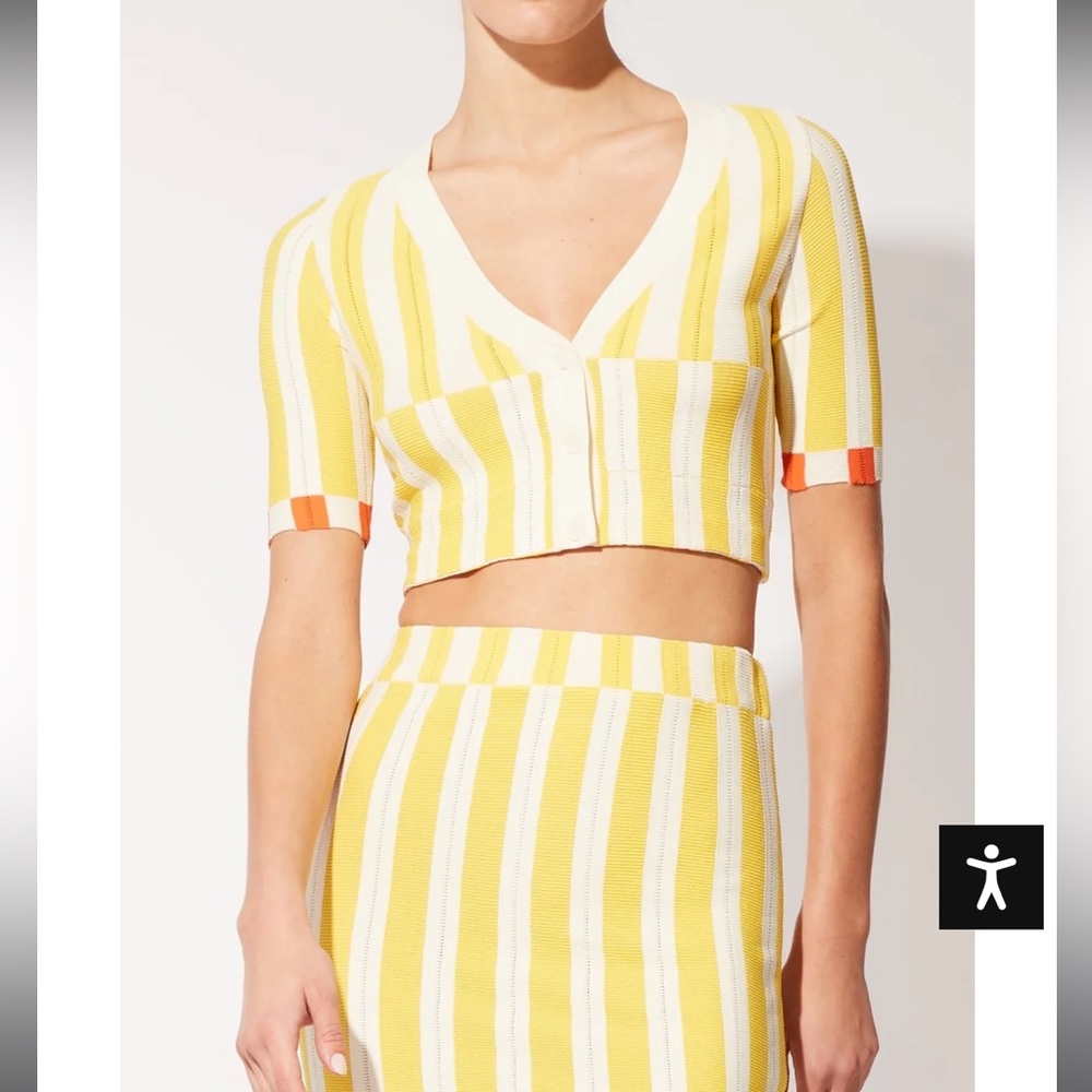 Solid and striped THE LEIGH CARDIGAN. NWT!! Size MEDIUM